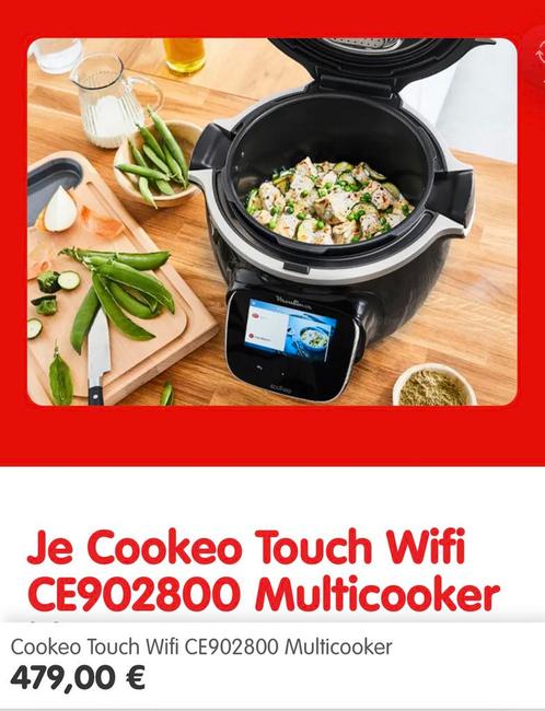 Moulinex Cookeo Touch WiFi - NIEUW in de verpakking !!, Electroménager, Friteuses, Neuf, Enlèvement ou Envoi