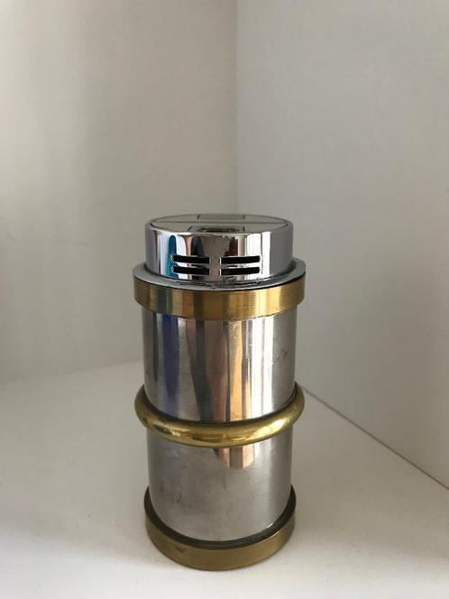 Ancien briquet de table en métal des années fin 70, début 80, Verzamelen, Rookartikelen, Aanstekers en Luciferdoosjes, Gebruikt