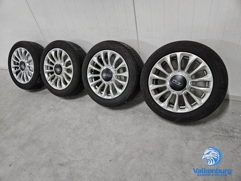 Originele Fiat 500 4x98 velgen 185/55R15 zomerbanden Goodyea, Auto-onderdelen, Banden en Velgen, Banden en Velgen, Zomerbanden