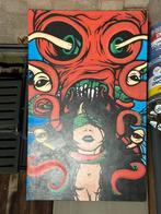 Street-Art Schilderij op Houten Paneel, Antiek en Kunst, Ophalen
