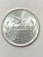 Munt België 2 frank Leopold III 1944 FR/VL kwaliteit, Ophalen of Verzenden, Overig, Losse munt