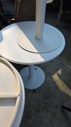 6x Metalen witte terrastafels dia 80cm terras tuin cafe lot, Ophalen of Verzenden