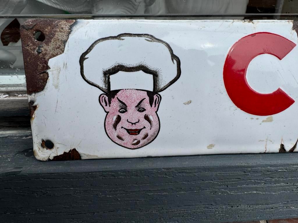 Caldo Coci emaille reclamebord, Antiek en Kunst, Ophalen