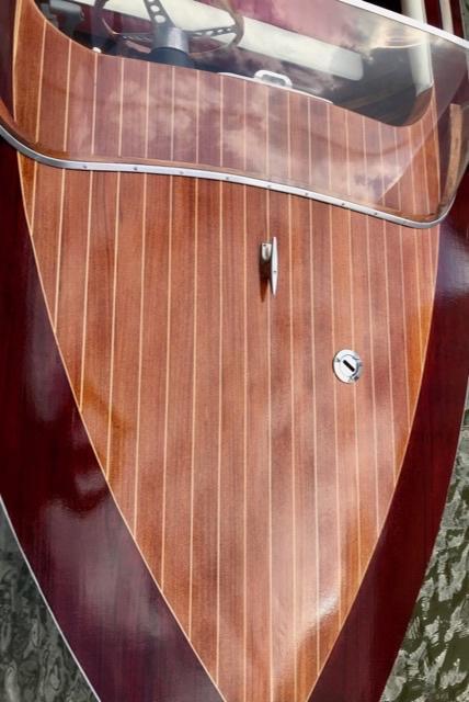 Poncelet houten speedboot, Sports nautiques & Bateaux, Speedboat, Comme neuf, 3 à 6 mètres, Essence, Moins de 70 ch, Bois, Moteur hors-bord