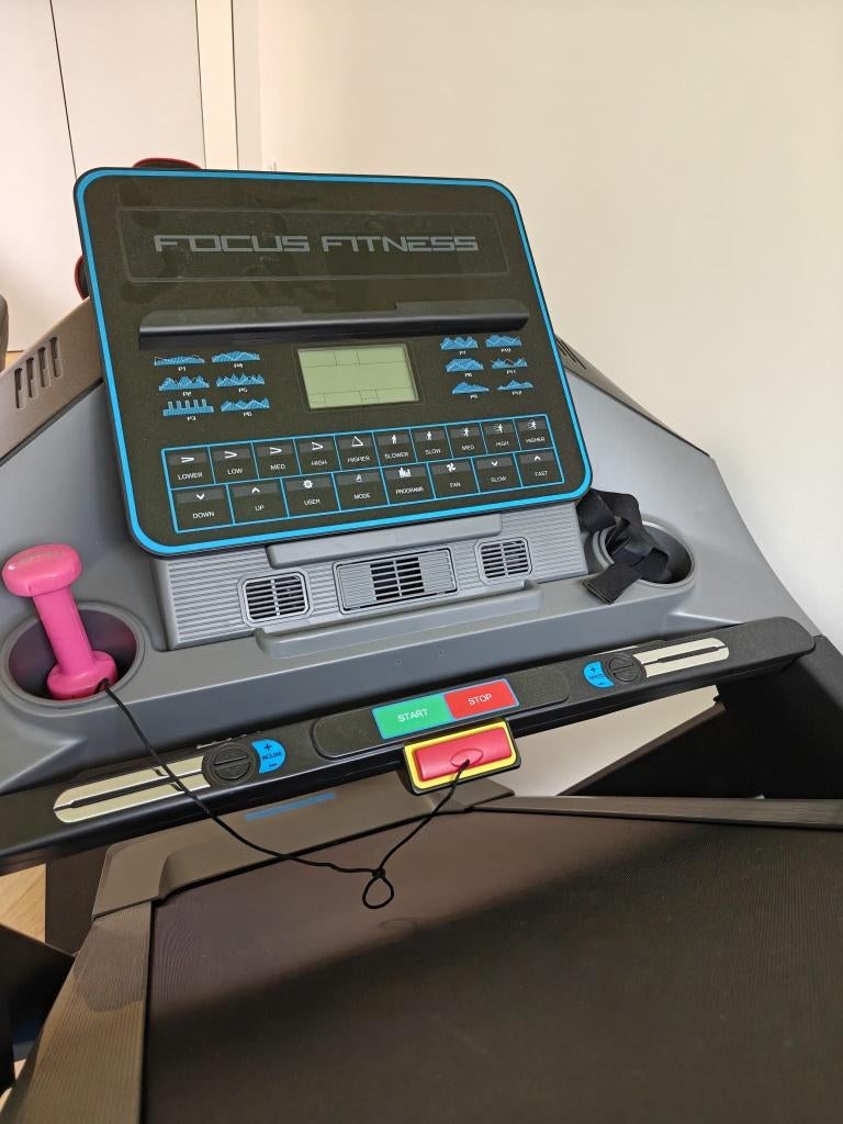 Focus Fitness Jet 9 iPlus loopband + mat + hartslagband, Ophalen, Zo goed als nieuw, Metaal, Loopband