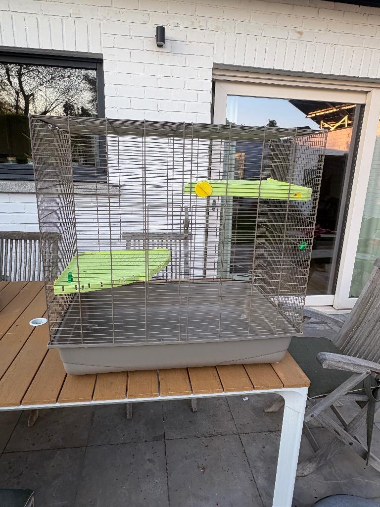 Knaagdierkooi met toebehoren, Dieren en Toebehoren, Knaagdieren en Konijnen | Hokken en Kooien, Gebruikt, Kooi, 60 tot 90 cm, 75 tot 110 cm