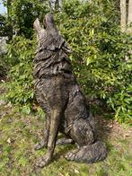 Beeld wolf, woonkamer, terras, tuin, 120 cm, Tuin en Terras, Tuinbeelden, Ophalen, Nieuw, Kunststof, Dierenbeeld