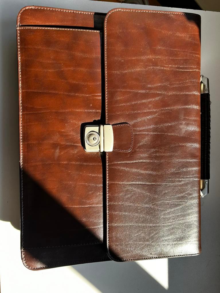 Lederen aktetas - The Genuine Leather, Ophalen, Nieuw, Bruin, Overige typen