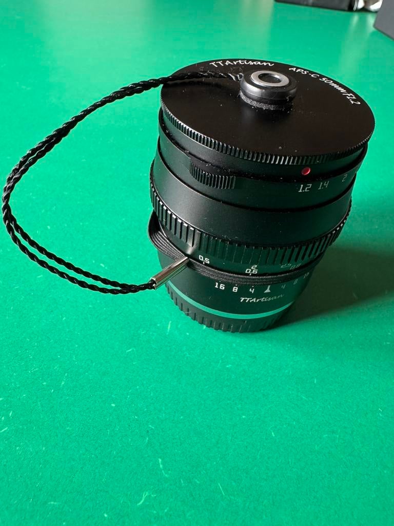 Tt Artisan lens 50mm f1.2 aps-c, Audio, Tv en Foto, Ophalen, Zo goed als nieuw