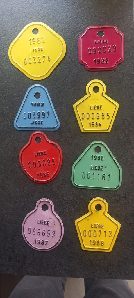 Anciennes plaques velos, Ophalen of Verzenden