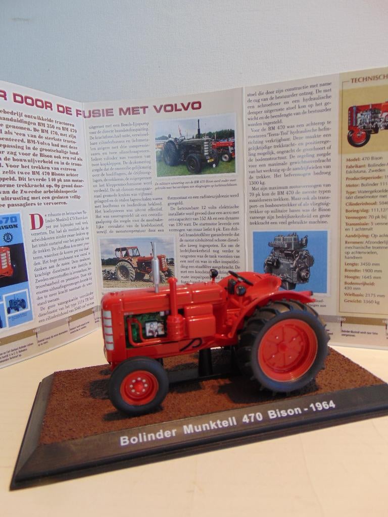 Modèle de tracteur Bolinder Munktell 470 Bison - 1964 - 1/32, Enlèvement ou Envoi, Comme neuf, Tracteur et Agriculture, Autres marques