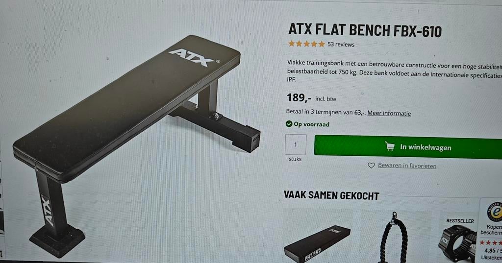 Flat bench ATX, Sports & Fitness, Enlèvement