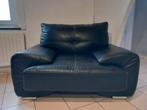 Canapé en simili cuir noir, Maison & Meubles, Fauteuils, Synthétique, Enlèvement, Utilisé, 100 à 125 cm