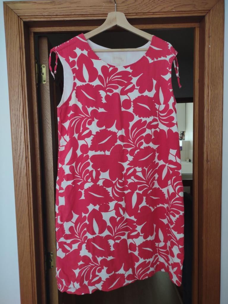 Jurk rood/wit merk Comme ca, maat 46, Kleding | Dames, Grote Maten, Ophalen, Rood, Jurk