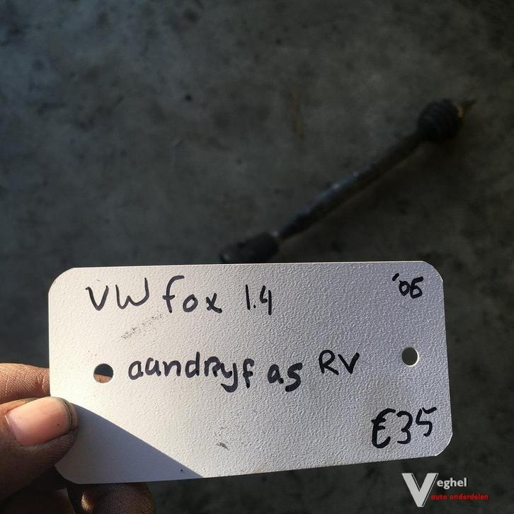 Vw Fox 1.4 2006 Aandrijfas Rechtsvoor, Auto-onderdelen, Transmissie en Toebehoren, Gebruikt, Ophalen of Verzenden