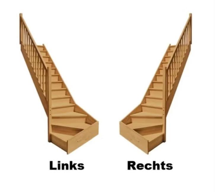 beuken trap 1/4 draai voorgemonteerd, Doe-het-zelf en Bouw, Ladders en Trappen, Trap, Ophalen