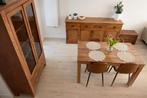 Massief houten eetkamer meubelset + stoelen, Huis en Inrichting, Ophalen, Gebruikt, Minder dan 4 stoelen