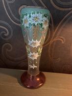 Beau vase ancien en verre peint à la main, Antiquités & Art, Enlèvement