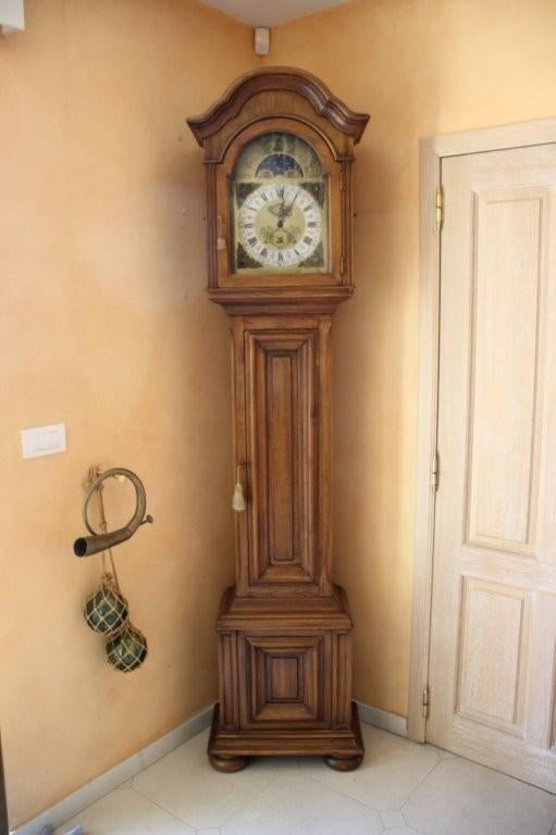 Staande klok, massieve eik, Huis en Inrichting, Ophalen, Zo goed als nieuw, Analoog, Staande klok