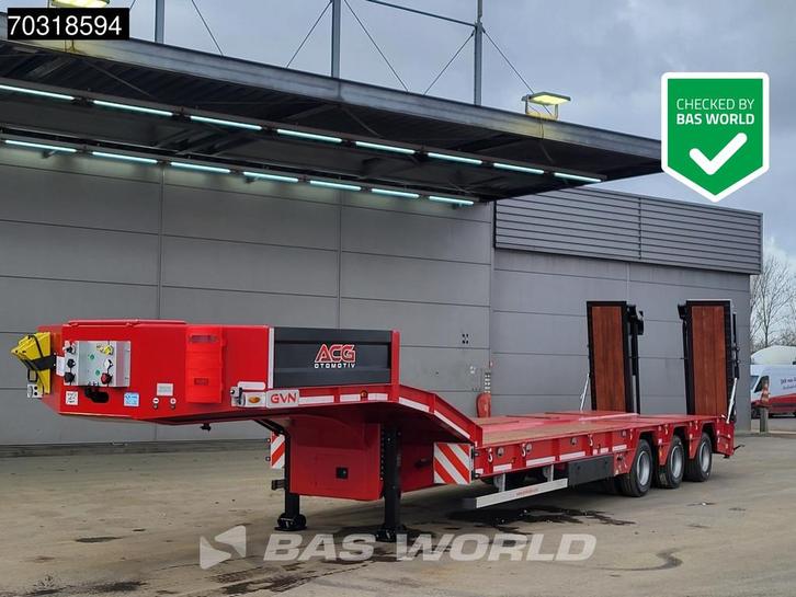 GVN Lowbed 3 essieux NEW! Lift + Steering Axle Hydraulic Fol, Autos, Camions, Entreprise, Achat, Remorques et Semi-remorques, Autres carburants