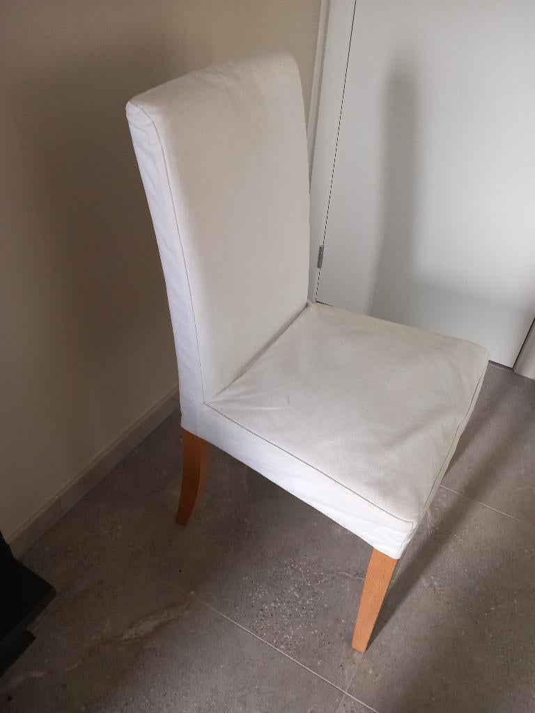 Eetkamerstoelen, Maison & Meubles, Chaises, Enlèvement, Comme neuf, Blanc, Cinq, Six Chaises ou plus