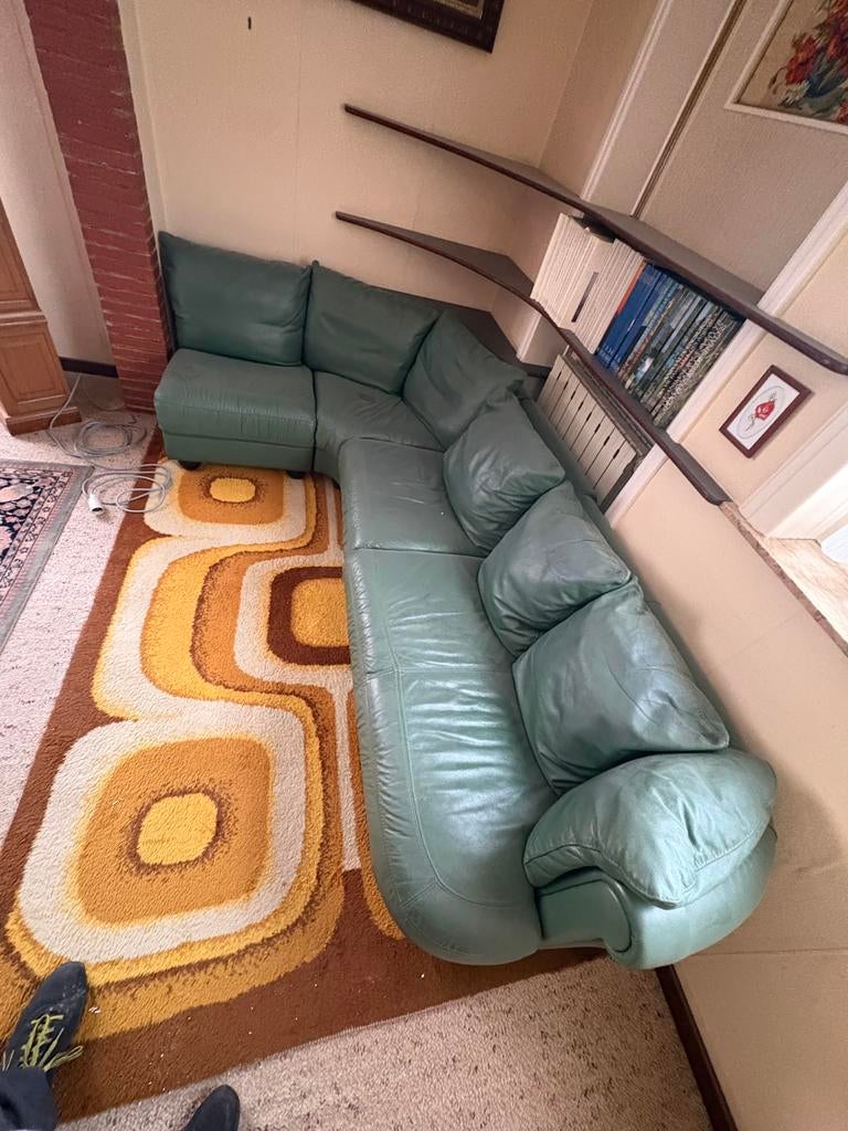 Canapé d’angle, Enlèvement, Utilisé, Cuir