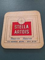 Bierviltje Stella artois  recto verso 1963, Verzamelen, Ophalen of Verzenden, Stella Artois