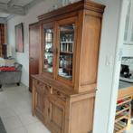 Vitrine en chêne vitré, buffet,, Antiquités & Art, Enlèvement