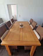 Table de salle à manger en chêne massif, Maison & Meubles, Comme neuf, Enlèvement, Chêne, Rectangulaire