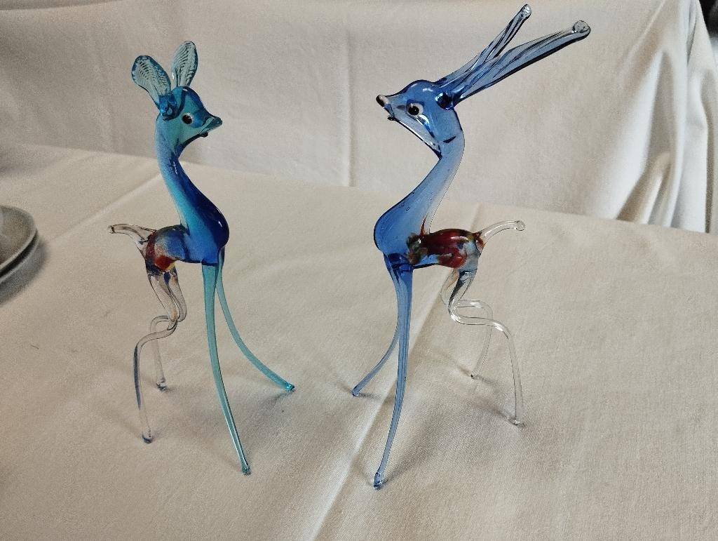 Cerfs en verre de Murano  Vintage, Antiquités & Art, Enlèvement