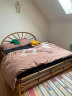 Rotan bedframe 160x200, Huis en Inrichting, Slaapkamer | Bedden, Ophalen, Zo goed als nieuw