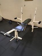 Verstelbare fitnessbank met extra been- en armmodule, Ophalen, Benen, Krachtstation, Zo goed als nieuw