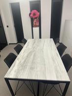 Marmer eettafel, Huis en Inrichting, Tafels | Eettafels, Ophalen, Overige materialen, Gebruikt, Vierkant