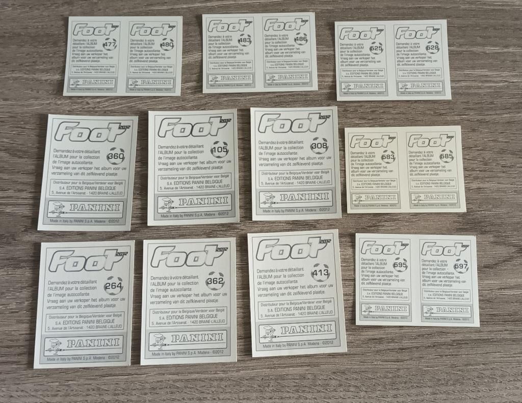 Panini Football 2012, Envoi, Neuf, Plusieurs autocollants