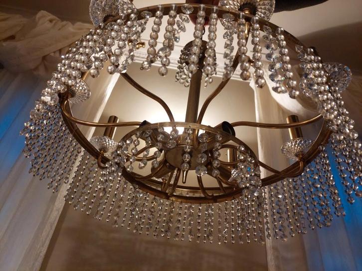 kristallen kroonluchter, Huis en Inrichting, Lampen | Kroonluchters, Ophalen