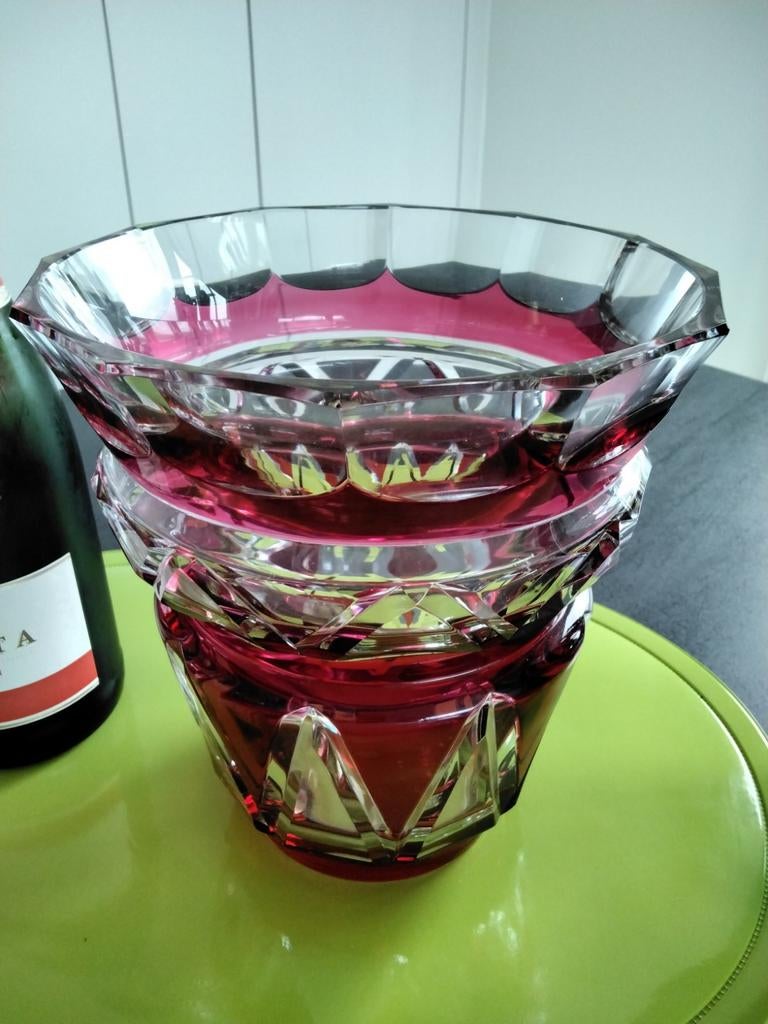vase en cristal Val St Lambert, Antiquités & Art, Antiquités | Verre & Cristal, Enlèvement ou Envoi