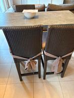Lloyd loom stoel / bar krukken 4st voor 80 euro, 4 tabourets, Enlèvement, Utilisé