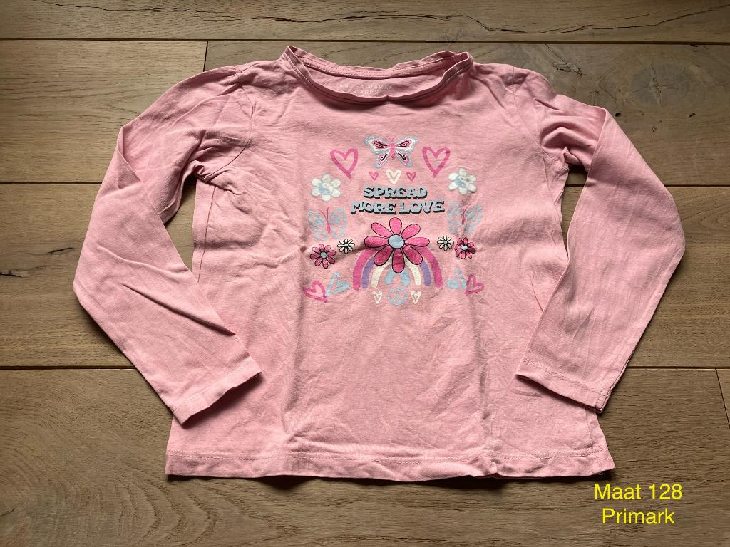 Longsleeve - Primark - Maat 128, Kinderen en Baby's, Kinderkleding | Maat 128, Gebruikt, Meisje, Ophalen of Verzenden, Shirt of Longsleeve