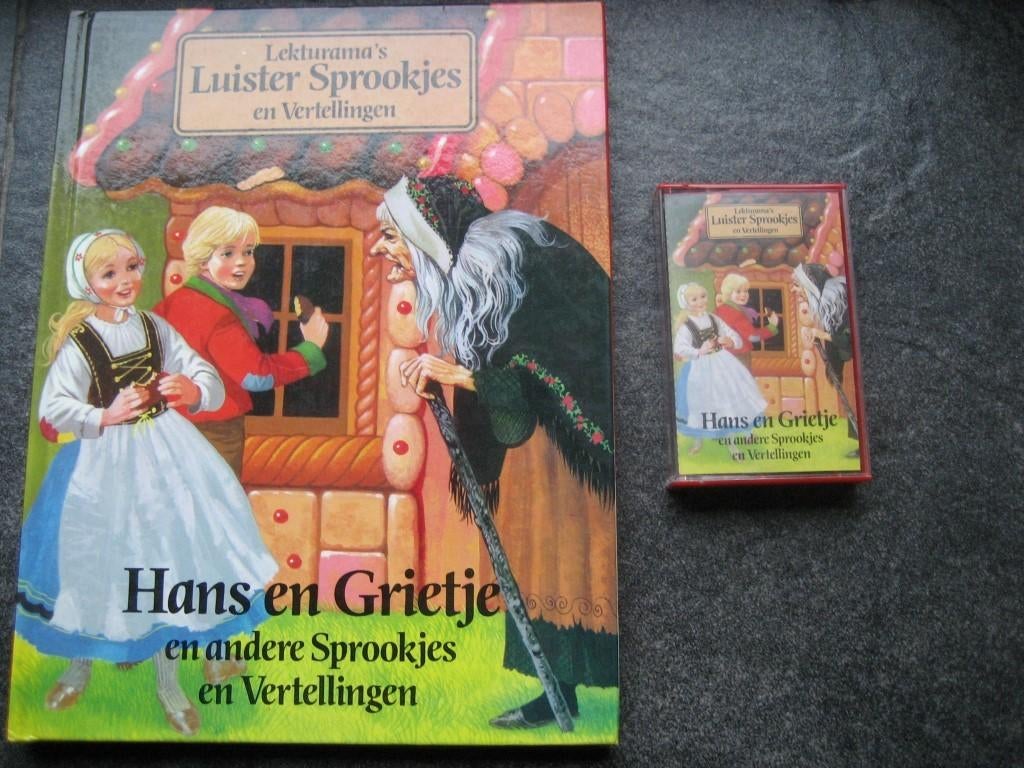 boek en cassette Hans en Grietje en andere - pinokkio, Enlèvement ou Envoi