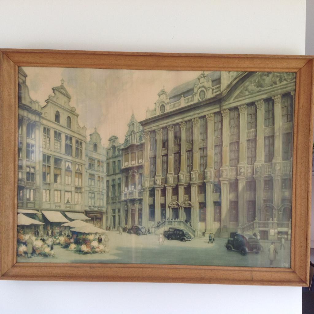 jolie affiche : Grand Place de Bruxelles pour seulement 15€, Enlèvement ou Envoi