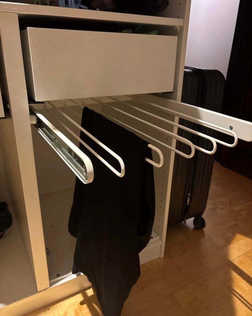 IKEA KOMPLEMENT Uittrekbaar Broekenrek – Wit – 50x58 cm, Ophalen of Verzenden, Zo goed als nieuw