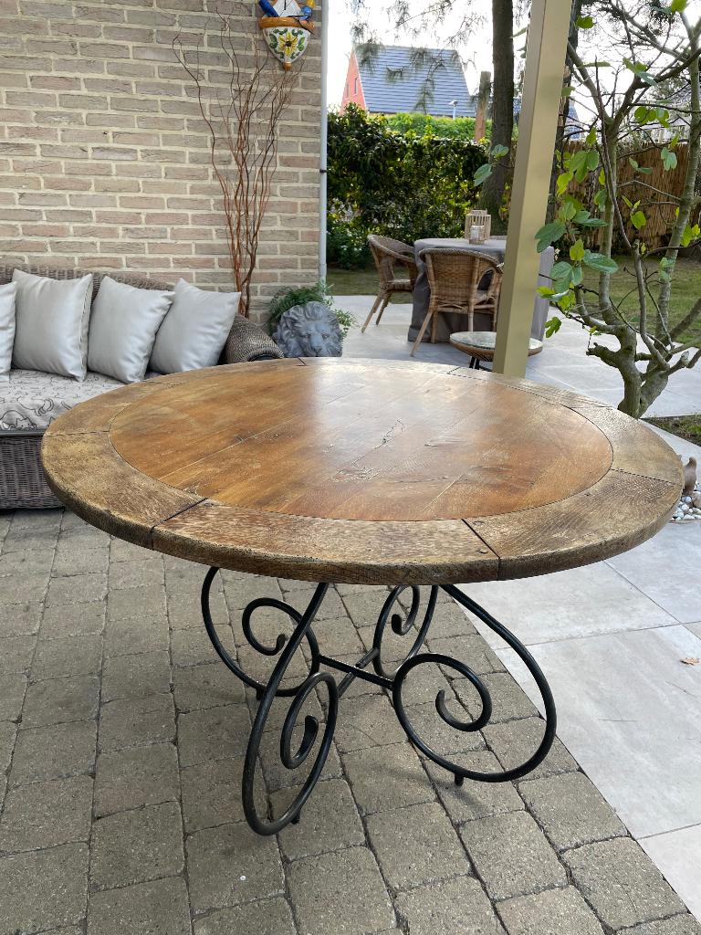 Ronde tafel, 100 à 150 cm, Cinq personnes ou plus, Cerisier, Rond