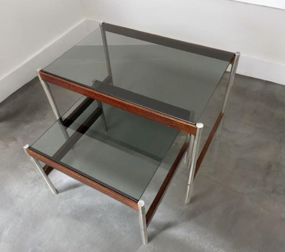 Fristho jaren ´60 bijzettafeltjes, Enlèvement, Verre