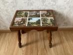 VINTAGE TEGELTABLEAU BIJZETTAFEL JAREN 70 ' - 6 TEGELS, Huis en Inrichting, Tafels | Bijzettafels, Ophalen, Zo goed als nieuw
