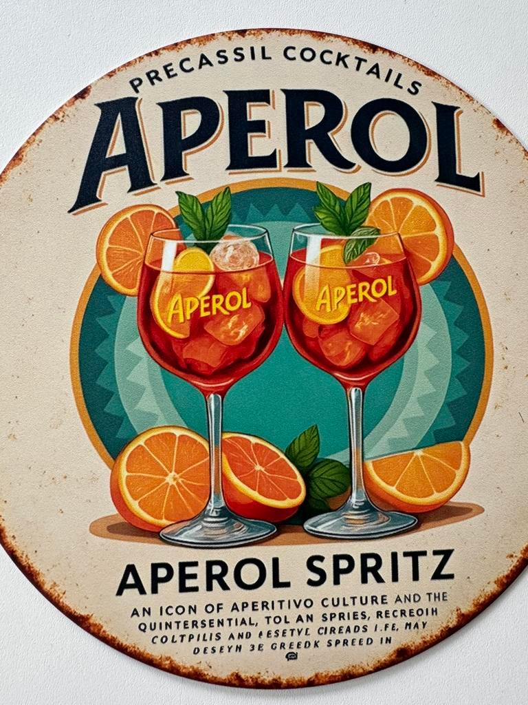 Metalen reclamebord Aperol, Ophalen of Verzenden, Nieuw, Reclamebord