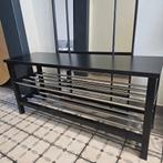 IKEA TJUSIG schoenenrek met zitbank – zwart, Ophalen, Gebruikt