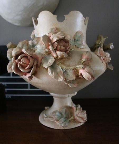 Antieke vaas coupe in terracotta FC, Antiek en Kunst, Ophalen