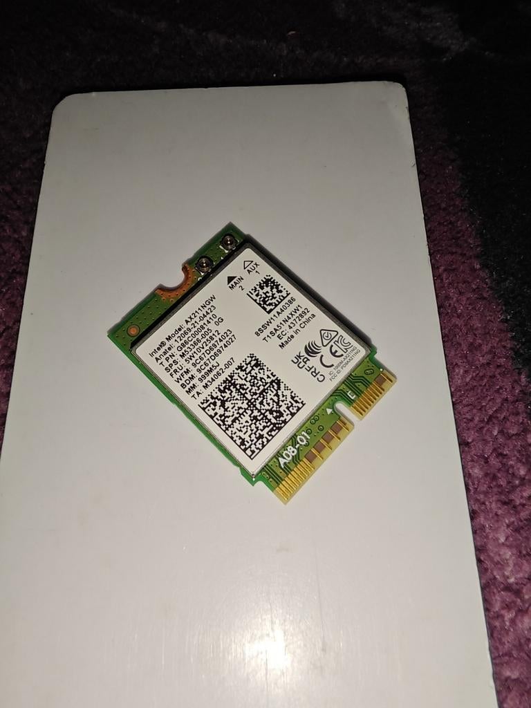 Carte Wi-Fi 6E Intel AX211NGW (M.2, Bluetooth 5.3) - Comme n, Neuf, Interne, Intel