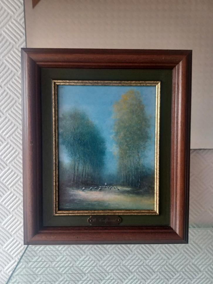 Schaapsherder met schapen in een landschap - Pros Colpaert, Antiek en Kunst, Kunst | Schilderijen | Klassiek, Ophalen