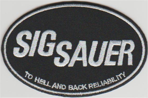 Sig Sauer stoffen opstrijk patch embleem #2, Verzamelen, Kleding en Patronen, Nieuw, Verzenden